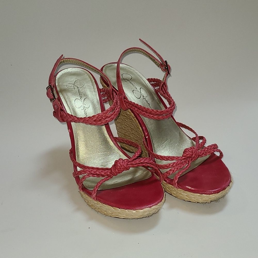 Jessica Simpson strappy wedge sandals